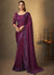 Plum Purple Traditional Embroidery Festive Saree