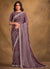 Mauve Purple Multi Embroidery Traditional Festive Saree