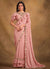 Baby Pink Multi Embroidery Traditional Festive Saree