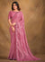 Rich Pink Multi Embroidery Traditional Festive Saree