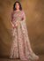 Beige And Pink Multi Embroidery Traditional Festive Saree