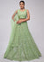 Light Green Sequence Embroidery Lehenga Choli For Indian Wedding