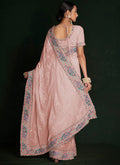 Pink Multi Embroidery Saree In USA Pennsylvania