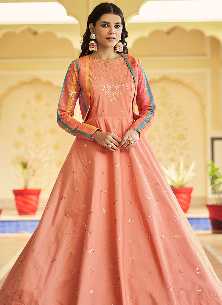 Shop Indian Gown In USA, UK, Canada, Germany, Mauritius, Singapore With Free Shipping Worldwide.