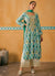 Green And Off White Embroidered Velvet Kurta Pant Suit