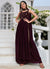 Deep Wine Embroidery High Slit Anarkali Suit