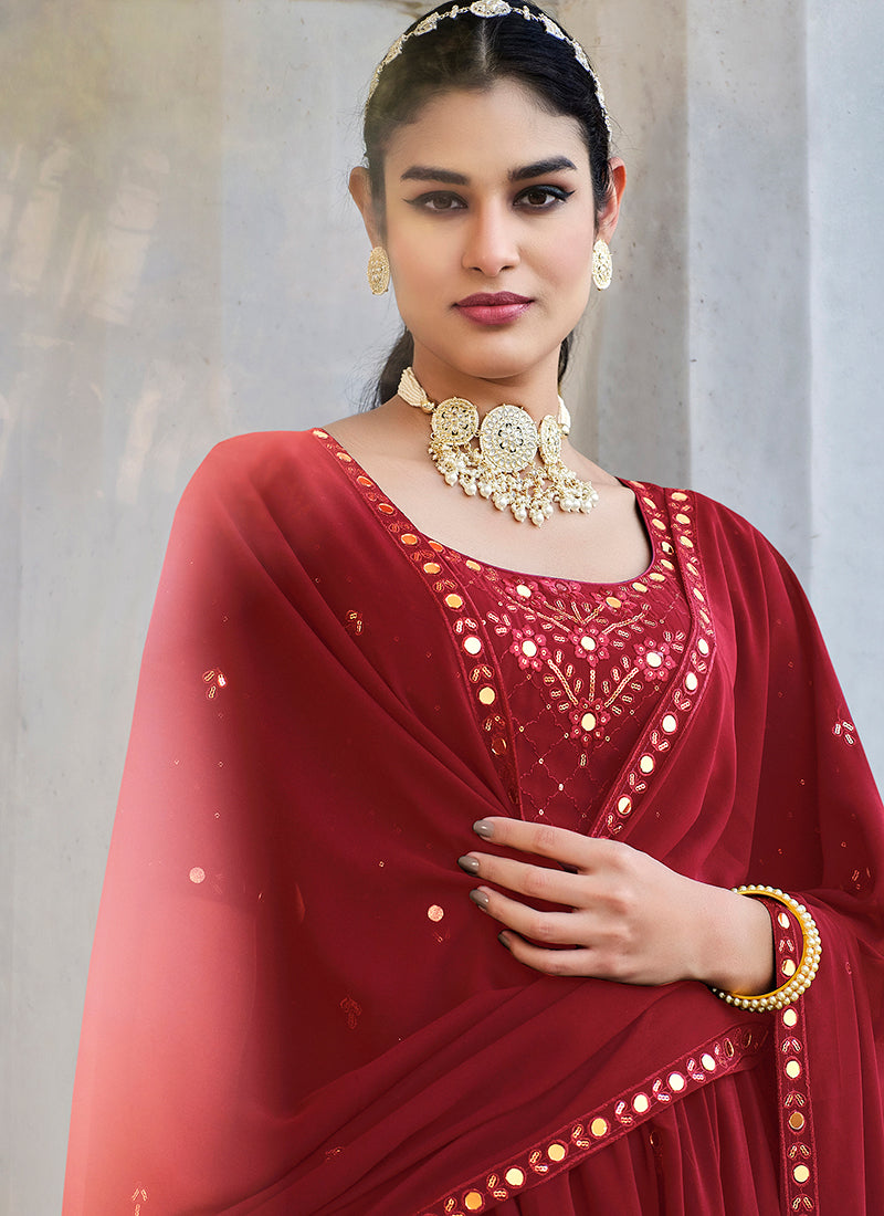 Buy Anarkali Palazzo Suit