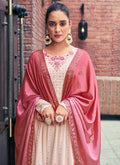 Buy Indian Suit - Light Pink Embroidery Anarkali Palazzo Suit In Usa Uk