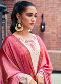 Buy Indian Suit - Light Pink Embroidery Anarkali Palazzo Suit In Usa Australia