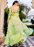 Green Tie-dye Printed Cape Style Co-Ord Palazzo In Uk