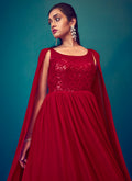 Red Sequence Designer Gown In USA UK