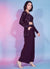 Deep Purple Sequence Embellished Co-Ord Style Pant Suit
