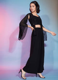 Black Sequence Embellished Co-Ord Style Pant Suit