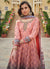 Peach Grey Anarkali Gown In USA