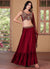 Maroon Multi Embroidery Lehenga Choli And Dupatta