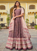 Mauve Purple Khatli Anarkali Gown In USA Canada