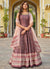 Mauve Purple Khatli Embroidered Traditional Anarkali Gown