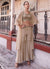 Beige Multi Embroidered Cape Style Co-Ord Sharara Set