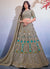 Olive Green Sequence Embroidery Wedding Lehenga Choli