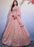 Light Pink Sequence Embroidery Wedding Lehenga Choli