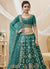 Dark Green Mirror Embroidery Traditional Lehenga Choli In USA