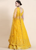 Yellow Sequence Embroidery Designer Wedding Lehenga Choli In USA Canada