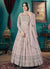 Baby Pink Metallic Foil Work Embellished Anarkali Suit