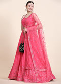 Pink Sequence Embroidery Designer Wedding Lehenga Choli In USA