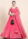 Pink Sequence Embroidery Designer Wedding Lehenga Choli In USA UK