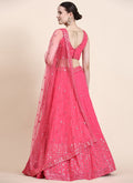 Pink Sequence Embroidery Designer Wedding Lehenga Choli In USA Canada