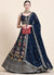 Navy Blue Multi Thread Lehenga Choli In USA