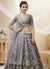 Deep Grey Mirror Embroidery Lehenga Choli In USA