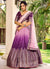Purple Ombré Sequence And Thread Embroidery Wedding Lehenga