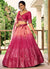 Pink Ombré Sequence And Thread Embroidery Wedding Lehenga