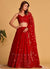 Crimson Red Sequence Embroidery Wedding Lehenga Choli