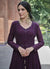 Purple Sequence Embroidery Georgette Anarkali Gown In uk canada