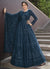 Blue Sequence Embroidery Georgette Anarkali Gown