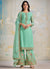 Sea Green Multi Embroidered Wedding Palazzo Suit