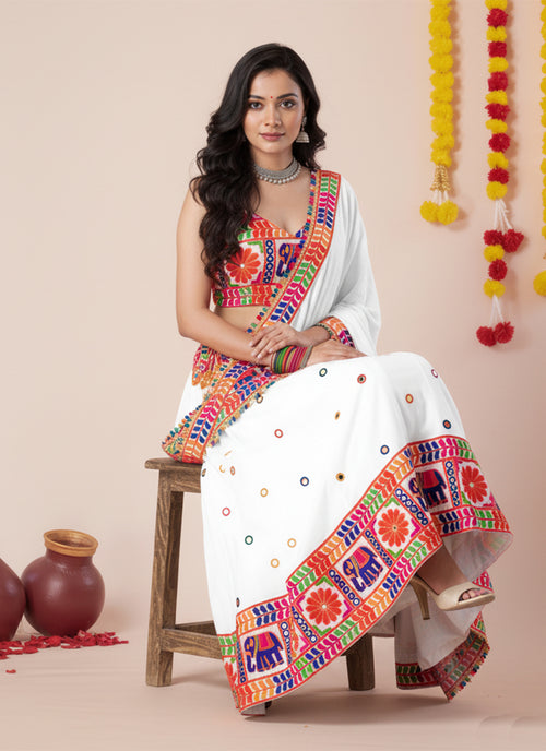 Buy White Chaniya Choli In Canada