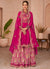 Pink Multi Embroidery Traditional Gharara Style Suit