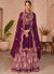 Deep Purple Multi Embroidery Traditional Gharara Style Suit