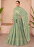 Green Lucknowi Embroidery Designer Wedding Anarkali Suit