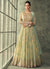 Yellow Sequence Embroidery Floral Anarkali Gown