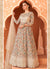 Beige Sequence Embroidery Floral Anarkali Suit