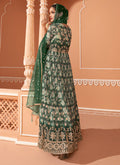 Green Sequence Embroidery Floral Anarkali Suit In USA