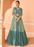 Teal Blue Sequence Embroidered Lehenga Choli With Jacket