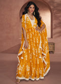 Yellow Crochet Anarkali Suit In USA Canada