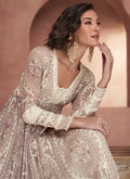 Beige Flared Anarkali Suit In USA Canada