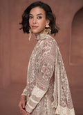 Beige Flared Anarkali Suit In USA