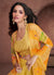 Yellow Sequence Embroidery Jacket Style Palazzo Suit In USA